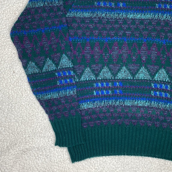 Vintage Jantzen Fair Isle Knitted Sweater: Size Medium - Picture 7 of 9
